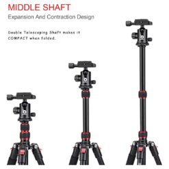 Alternative view of Bonfoto Lightweight Aluminum Tripod with Portable Design [Open Box]