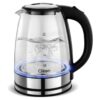 CLIKON Electric Glass Kettle 1.8 Liters – Fast Boiling, Auto Shut-Off