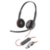 Poly Blackwire 3220 Wired Headset (Plantronics) – Noise-Canceling Stereo USB-C/USB-A Headset