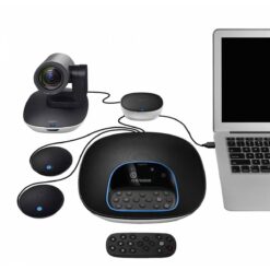 Logitech GROUP Video Conferencing Bundle with Expansion Mics for Mid to Large-sized Meeting Rooms with Extension Microphones