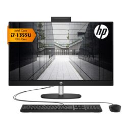 HP AIO All-in-One Desktop PC 27-cr0007ne Intel Core i7-1355U 16 GB DDR4 1 TB SSD 27-inch FHD Display IPS micro-edge Jet black 13th Generation