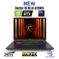 New Laptop MSI Vector 16 HX AI A2XWIG Intel Core Ultra 9 275HX 24 Core NVIDIA RTX 5080 16GB GDDR7 32 GB DDR5 1TB SSD 16 QHD 2560 x 1600 240Hz IPS Windows 11 Home Intel Killer BE Wi-Fi 7 Bluetooth 54 - Cosmos Gray