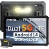 Blackview Rugged Tablet Active 10Pro1036 inch 24K FHD Dual 5G SIM 30000mAh with 400lm Camping Light36GB512GBAndroid 15 Waterproof Tablet108MP20MP IR Night Vision CameraWiFi GPS OTG NFC