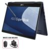 Asus ExpertBook B3 Flip Laptop Intel Core i7-1355U 5 GHz 16GB RAM 512GB SSD 14 X-360 Touch FHD Display Bag Mouse Stylus Included