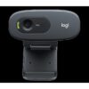 Logitech C270 HD Webcam 720p Widescreen HD Video CallingLight Correction Noise-Reducing Mic PC Mac Laptop Macbook - Black