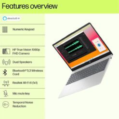 Alternative view of HP Laptop 15-fd0269ne 13th Gen Intel Core i3-1315U 8 GB DDR4 512 GB M2 SSD 156 FHD 1920 x 1080 Backlit Full-size Keyboard with Numeric Keypad - Natural Silver