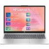 HP AI Business Laptop 15-fd1062ne, Intel Ultra 7 155H 4.8GHz 16 Cores, Intel Arc Graphics, 8GB DDR5, 512GB PCIe SSD, 15.6" FHD, WiFi 6, BT 5.4 - Natural Silver