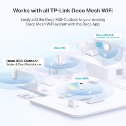 Alternative view of TP-Link Deco Outdoor Mesh WiFi Deco X50-Outdoor AX3000 Dual Band WiFi 6 Mesh 2 Gigabit PoE Ports 8023at PoEWeatherproof Works with All Deco Mesh WiFi 1-Pack