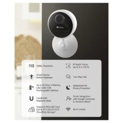 Alternative view of EZVIZ CB1 Wi-Fi Smart Home Battery Camera