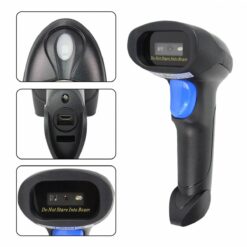 EYAB Barcode Wireless Gun Scanner 2D Barcode Reader GF-7100W Black