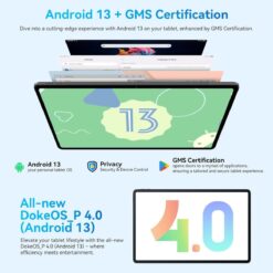 Alternative view of Blackview Mega1 Tablets 115 inch 120 Hz 24K FHD Android 50MP Camera 256GB Storage 1212GB RAM 33W Fast Charger 8800mAh 4G Dual SIM Tablet with BT Keyboard - Dark Gray