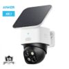 eufy Security SoloCam S340 Dual Cameras Solar Security Camera Outdoor Wireless 3K Home Security Camera 360 Surveillance No Blind Spots 24 GHz Wi-Fi HomeBase S380 Compatible - 18 Month Warranty