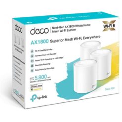 Alternative view of TP-Link 3-pack Deco 6 Mesh System X20 AX1800 Whole Home Covers up to 5800 SqFt Mesh WiFi M4 Supports Wired Ethernet