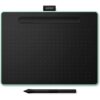 Wacom Intuos M Pistachio-green with Bluetooth Drawing Tablet with Pen Stylus Battery-free Pressure-sensitive Compatible with Windows Mac Perfect Tablet for Drawing Graphics