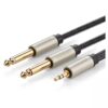 UGREEN 35mm TRS to Dual 635mm TS Audio Cable 3M Gray AV126