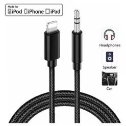 Alternative view of Lightning to 35mm Braided AUX Audio Adapter Cable