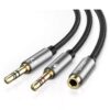 UGREEN 35mm Headphone Audio Splitter Cable Black AV140