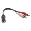 AUX 1 Female to 2 RCA Male Audio Cable