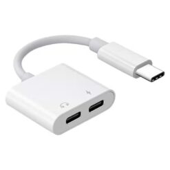 2 in 1 USB-C Audio Charging Adapter Type-C to 35mm PD Fast Charge Converter