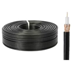 Coaxial RG58 Cable Black 100M without Power Cable