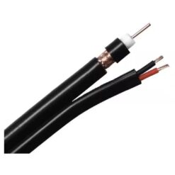 Alternative view of Coaxial RG58 Cable Black 50M with Power Cable