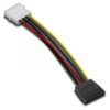 4-Pin IDE Molex to 15-Pin SATA Power Adapter Cable