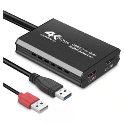 USB to Dual HDMI Display Adapter 4K 60Hz Dual Output