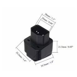 Alternative view of C13 Male to Universal Female Power Socket Adapter