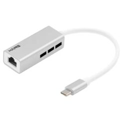 Alternative view of HAING Type-C to Ethernet 3-Port USB Hub HI-0303-THE