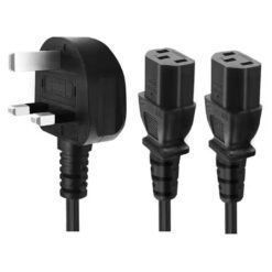 HAING UK 3-Pin Y Splitter Power Cable 2M HI-1061-UPC-2M