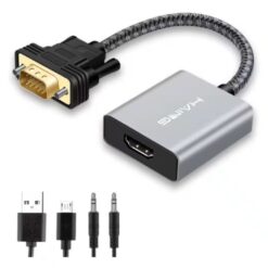 Alternative view of HAING VGA to HDMI Adapter with Audio Power Cable HI-2053-VHA