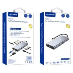 HAING 11-in-1 USB-C Multiport Adapter with HDMI LAN PD HI-3023-TMA