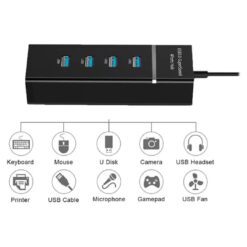 Alternative view of HAING USB 30 4-Port Hub 5Gbps HI-U301