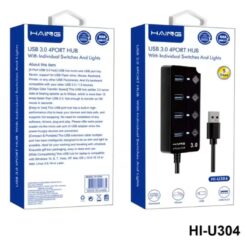 HAING USB 30 4-Port Hub with Individual Switches 5Gbps HI-U304