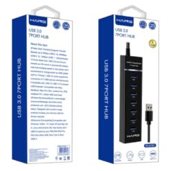 Alternative view of HAING USB 30 7-Port Hub 5Gbps High-Speed Splitter HI-U701