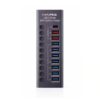 HAING Aluminum 10-Port USB 30 Type-C Hub with 72W Power HUB-985C