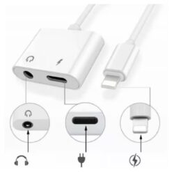 Aux123 Lightning to 35mm Audio Charging Adapter Cable