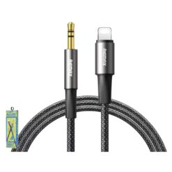 Remax Braided Lightning to 35mm Audio Adapter 12M Black C25