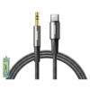 Remax Braided Type-C to 35mm Audio Adapter 12M Black C26