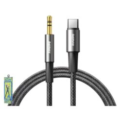 Remax Braided Type-C to 35mm Audio Adapter 12M Black C26