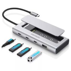 RSHTECH 5-in-1 USB Type-C Hub with NVMe M2 SSD Enclosure