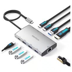 RSHTECH 9-in-1 Type-C Hub with 4K HDMI USB 32 10Gbps RSH-T09