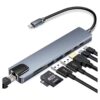 8 in 1 Type-C to HDMI Ethernet USB SD TF Multi-Function Adapter Hub