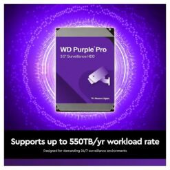 Alternative view of WD Purple Pro 14TB Surveillance HDD 7200RPM 512MB