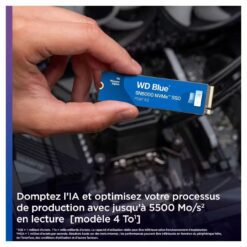 Alternative view of WD Blue SN5000 4TB NVMe SSD PCIe Gen 4 5500 MB s M2 2280