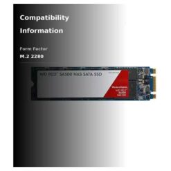 Alternative view of Western Digital 500GB WD Red SA500 NAS SSD 560 MB s M2 SATA 3D NAND