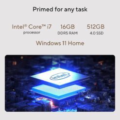 Alternative view of ASUS ExpertCenter P500 Mini Tower Business PC Intel Core i7-13620H 8GB DDR5 512GB SSD DVD 8X WiFi 6 Bluetooth 54 P500MV-I78512G0D