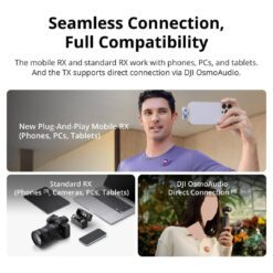 Alternative view of DJI Mic Mini 2 Wireless Lavalier Microphone Bluetooth Noise Cancellation 48H Battery