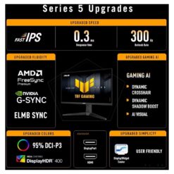 Alternative view of ASUS TUF VG27AQML5A 27 Gaming Monitor 300Hz 03ms QHD G-SYNC