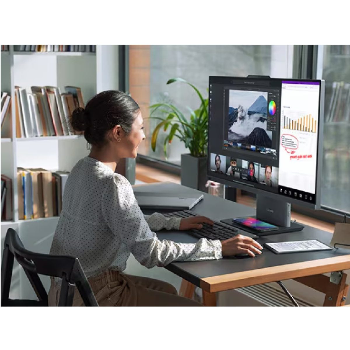 Lenovo ThinkCentre neo 50a 27 Gen 6 27 FHD Touch AIO Desktop Intel Core Ultra 7 256V Integrated Intel Arc Graphics 16GB LPDDR5X 512GB PCIe 40 SSD Harman Speakers 5MP Camera WiFi 6 Ethernet Luna Grey – 3 Year Warranty Lenovo ThinkCentre neo 50a 27 Gen 6 27 FHD Touch AIO Desktop Intel Core Ultra 7 256V Integrated Intel Arc Graphics 16GB LPDDR5X 512GB PCIe 40 SSD Harman Speakers 5MP Camera WiFi 6 Ethernet Luna Grey - 3 Year Warranty - Image 7